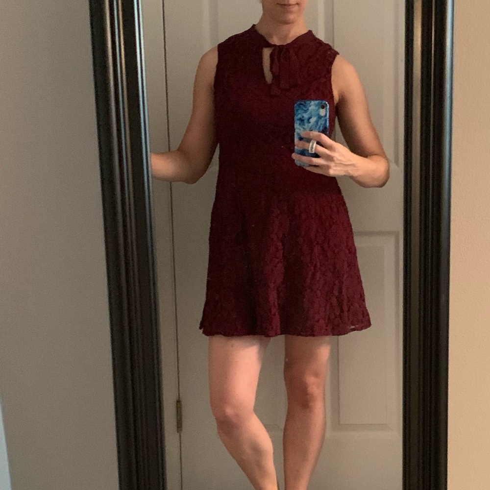 Medium maroon lace Xhilaration dress